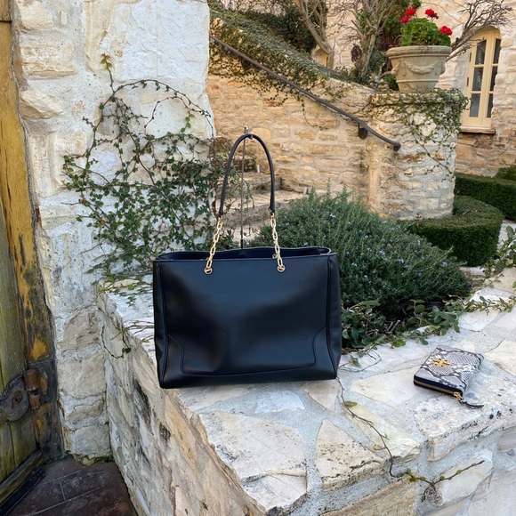 NWT Tory Burch Carter Large tote&wallet black - Picture 4 of 7